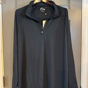 Black Quarter-Zip Pullover
